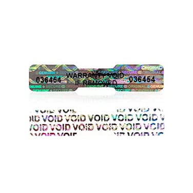 GQYHLABO Hologram Tamper Evident Stickers Void High Security Sticker DogBone Warranty Tamper Proof Sealing Labels Unique Sequential Serial Numbering 2Inch X 04InchGQYH 120