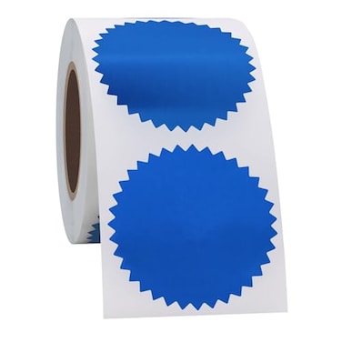 hycodest Hycodest 2 Certificate Paper Reward Stickers Embossing Labels with Serrated Edge 300 Stickers Bright Foil Paper Blue