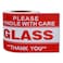 hycodest Hycodest Fragile Stickers 3x5 100 PCS Shipping Labels Warning Label Rectangle Sticker Red Glass Handle with Care