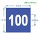 iSYFIX Blue Consecutive Number Stickers 1 to 100 15inch 1 set Vinyl Self Adhesive Premium Decal Ideal for Inventory Storage Organizing Boxes Bins Toolbox Lockers More IndoorOutdoor