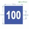 iSYFIX Blue Consecutive Number Stickers 1 to 100 15inch 1 set Vinyl Self Adhesive Premium Decal Ideal for Inventory Storage Organizing Boxes Bins Toolbox Lockers More IndoorOutdoor