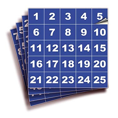 iSYFIX Blue Consecutive Number Stickers 1 to 100 15inch 1 set Vinyl Self Adhesive Premium Decal Ideal for Inventory Storage Organizing Boxes Bins Toolbox Lockers More IndoorOutdoor