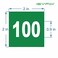 iSYFIX Green Consecutive Number Stickers 1 to 100 2inch 1 Set Vinyl Self Adhesive Premium Decal Ideal for Inventory Storage Organizing Boxes Bins Toolbox Lockers More IndoorOutdoor
