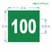 iSYFIX Green Consecutive Number Stickers 1 to 100 2inch 1 Set Vinyl Self Adhesive Premium Decal Ideal for Inventory Storage Organizing Boxes Bins Toolbox Lockers More IndoorOutdoor