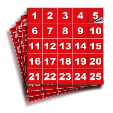 iSYFIX Red Consecutive Number Stickers 1 to 100 15inch 1 Set Vinyl Self Adhesive Premium Decal Ideal for Inventory Storage Organizing Boxes Bins Toolbox Lockers More IndoorOutdoor