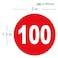 iSYFIX Red Consecutive Number Stickers 1 to 100 3inch 1 Set Vinyl Self Adhesive Premium Decal Ideal for Inventory Storage Organizing Boxes Bins Toolbox Lockers More IndoorOutdoor