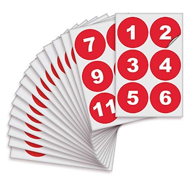 iSYFIX Red Consecutive Number Stickers 1 to 100 3inch 1 Set Vinyl Self Adhesive Premium Decal Ideal for Inventory Storage Organizing Boxes Bins Toolbox Lockers More IndoorOutdoor