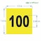 iSYFIX Yellow Consecutive Number Stickers 1 to 100 15inch 1 Set Vinyl Self Adhesive Premium Decal Ideal for Inventory Storage Organizing Boxes Toolbox Lockers More IndoorOutdoor