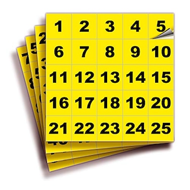 iSYFIX Yellow Consecutive Number Stickers 1 to 100 15inch 1 Set Vinyl Self Adhesive Premium Decal Ideal for Inventory Storage Organizing Boxes Toolbox Lockers More IndoorOutdoor