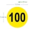 iSYFIX Yellow Consecutive Number Stickers 1 to 100 1inch 1 Set Vinyl Self Adhesive Premium Decal Ideal for Inventory Storage Organizing Boxes Bins Toolbox Lockers More IndoorOutdoor