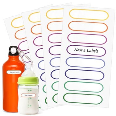 Jactales Waterproof Name Labels for Kids Child SelfLaminatingDishwasher Safe Name Stickers for DaycareSchool SuppliesToddler Baby BottlesSippy CupsTravel Size Water Bottles Washable136 PCS