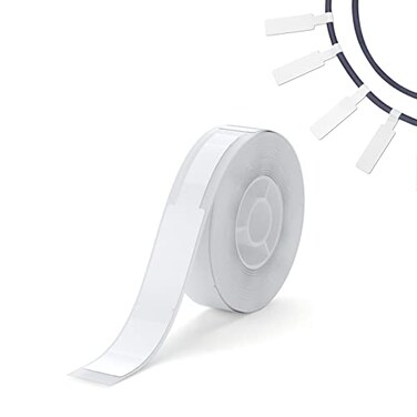 DEEPIN Label Maker Tape 05x43 Cable Label Print Paper for D11D110D101 Label Printer Sticker Paper SelfAdhesive Label Tape for Office Industry Cable 65 LabelsRoll White