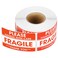 LKXSPLABE 2x 3 Fragile Stickers 500 Packing Labels Handle with Care Strong Adhesive for Box Shipping and Moving