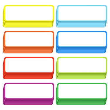 MICROLESS Microless Dry Erase Magnetic Labels 48 Pcs 6x8 32x12 inches Best for Classroom Home Kitchen Office Craft Reusable Magnetic Dry Erase Labels with Strong Adhesion in 8 Colors