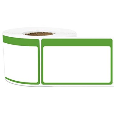 TUCO DEALS Name Tag Stickers 225 x 35 Inch Green 300 Count