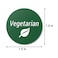 OfficeSmartLabels Vegetarian Labels 15 inch Round 300 Labels for MeatFree Meals Dietary Restrictions Delis Restaurants or DairyFree Meals
