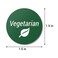 OfficeSmartLabels Vegetarian Labels 15 inch Round 300 Labels for MeatFree Meals Dietary Restrictions Delis Restaurants or DairyFree Meals
