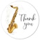 MAGJUCHE Saxophone Thank You Stickers 40Pack 2 Kids Music Birthday Party Sticker Labels Decorations