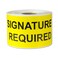 OfficeSmartLabels Signature Required Stickers 4 x 2 inch Yellow Rectangular 300 Labels