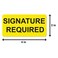 OfficeSmartLabels Signature Required Stickers 4 x 2 inch Yellow Rectangular 300 Labels