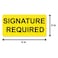 OfficeSmartLabels Signature Required Stickers 4 x 2 inch Yellow Rectangular 300 Labels