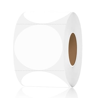 STARLIBOO White Dot Stickers 2 inch Circle Garage Sale Stickers 350Pcs Round Price Labels Sticker Writable Not Blurry for Yard Sale DO NOT Support Thermal Printing