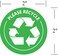 Top label Please Recycle SelfAdhesive StickersWeatherproof Recycle Sign 2 Inch 500 Pcs Per Roll