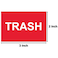 TUCO DEALS Trash Sticker 2 x 3 inch Red 300 Pack