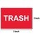 TUCO DEALS Trash Sticker 2 x 3 inch Red 300 Pack