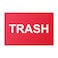 TUCO DEALS Trash Sticker 2 x 3 inch Red 300 Pack