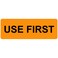 Mermed USE First Courier Handling Labels Roll of 500 Fluoro Orange Stickers on 15 Core 70mm x 25mm Approx 28 x 1 LatexFree Permanent Adhesive Printed by Specialist Medical Printer