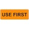 Mermed USE First Courier Handling Labels Roll of 500 Fluoro Orange Stickers on 15 Core 70mm x 25mm Approx 28 x 1 LatexFree Permanent Adhesive Printed by Specialist Medical Printer