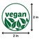 OfficeSmartLabels Vegan Stickers 2 inch Green Round 300 Labels
