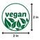 OfficeSmartLabels Vegan Stickers 2 inch Green Round 300 Labels