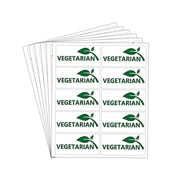 Besttile Vegetarian StickersVegan Food Labels for RestaurantGrocery StoreBakery2x1 Inch Sandwich Salad Labels500 Pcs Per Pack