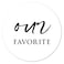 MAGJUCHE White Our Favorite Stickers 2 Inch Wedding Bridal Shower Party Labels 40Pack