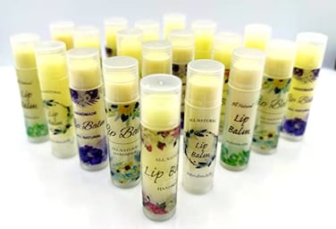 ZZYBIA Homemade Skincare Products Adhesive Labels Stickers for Lip Balm Container Tubes Clear Vinyl Assorted 100pcs