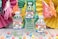 Amanda Creation Rainbow Sparkle Themed Birthday Party Waterproof Water Bottle Sticker Wrappers 20 175 x 85 Wrap Around Labels by AmandaCreation
