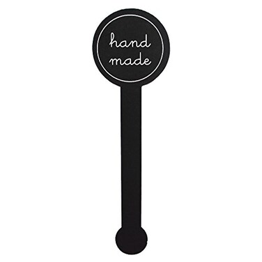 MR-LABEL MrLabel 250 Pcs of Black Lollipop Sealing Sticker Hand Made StickerHand Made Adhesive Label for Hand Made Product Hand Made