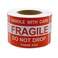 RBHK 4 x 6 Fragile Stickers Handle with Care Warning PackingShipping Labels 500 Permanent Adhesive Labels Per Roll 1 Roll
