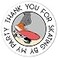 MAGJUCHE Skateboard Thank You Stickers 40Pack 2 Skateboarding Extreme Sports Birthday Party Labels Decorations