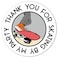 MAGJUCHE Skateboard Thank You Stickers 40Pack 2 Skateboarding Extreme Sports Birthday Party Labels Decorations
