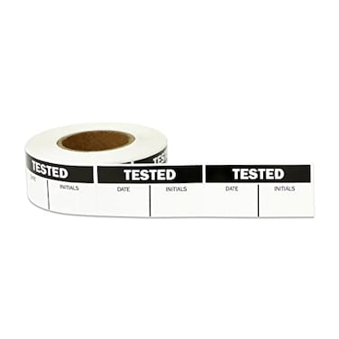 TUCO DEALS 600 Tested Label Stickers 2 Rolls of 300 Labels 075 x 15 Inch Inventory Quality Control Inspection QC Tested Tester Stickers OK Passed Accepted Labels
