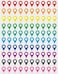 Poskornwel 0375x06 inch 100 PCS Map Location Position Stickers