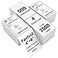 LabelChoice 2000 Labels 4 x 6 3Proof Commercial Grade Fanfold Direct Thermal Labels Compatible with Zebra Rollo Munbyn 4 Stacks White Perforated Permanent Strong Adhesive Mailing Shipping Labels