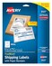 Avery Shipping Labels wPaper Receipts and TrueBlock Technology for Inkjet Printers 5116 x 758 Pack of 25 8127