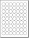 Desktop Publishing 1 Round Glossy Labels White Adhesive Stickers Printable with InkjetLaser Printers 10 Sheets 630 Labels