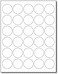 Desktop Publishing 15 Round White Adhesive Labels 30 per Sheet Printable with InkjetLaser 10 Sheets 300 Labels