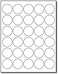 Desktop Publishing 15 Round White Adhesive Labels 30 per Sheet Printable with InkjetLaser 40 Sheets 1200 Labels
