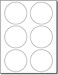 Desktop Publishing 3 13 Round Glossy Labels White Adhesive Stickers Printable with InkjetLaser Printers 10 Sheets 60 Labels